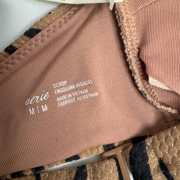 Aerie Animal Print Bikini Bathing Suit Top Set of 2 - Picture 3 of 7